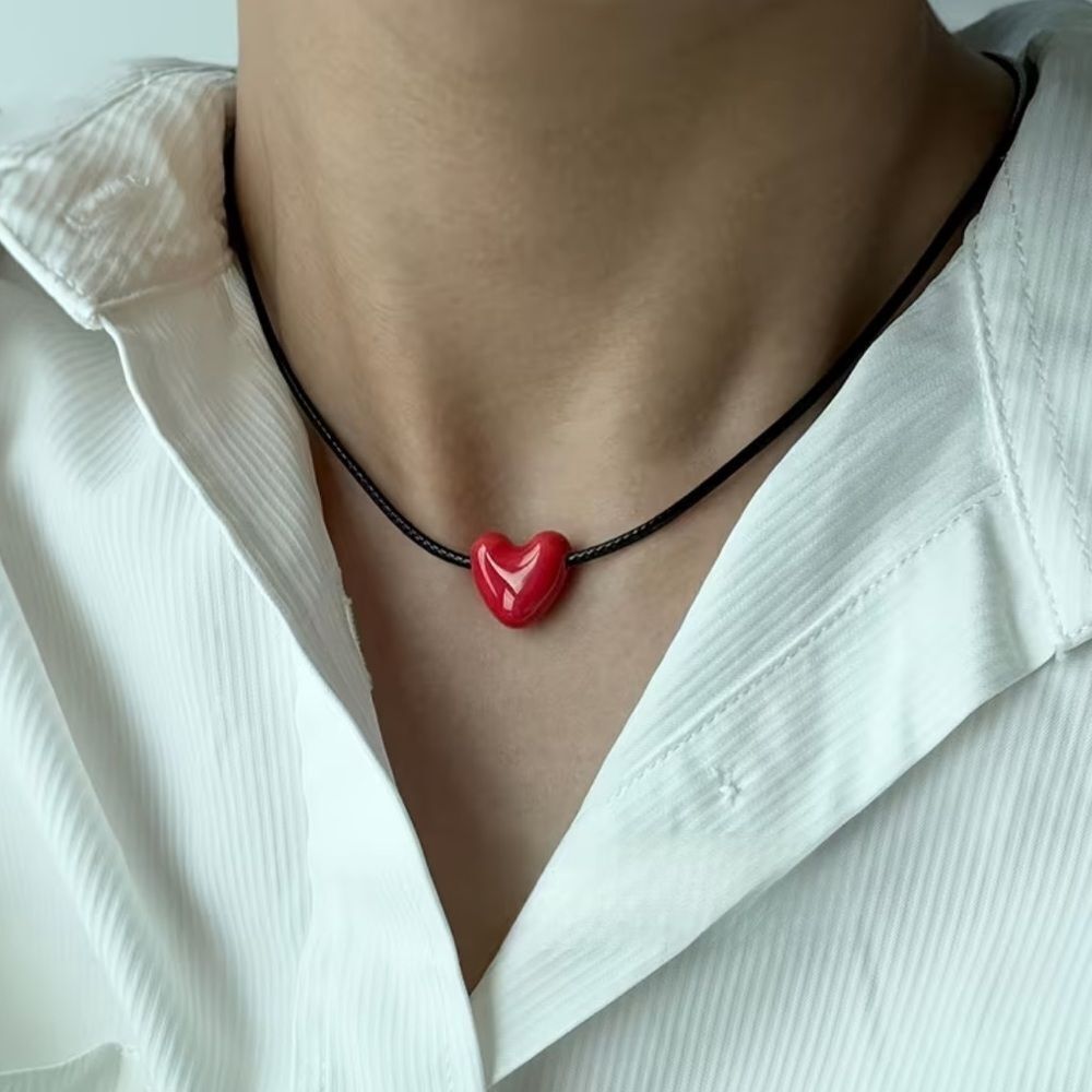 Red Heart Necklace #2326